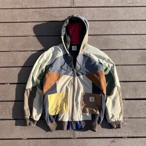 Vintage carhartt workwear hooded jacket